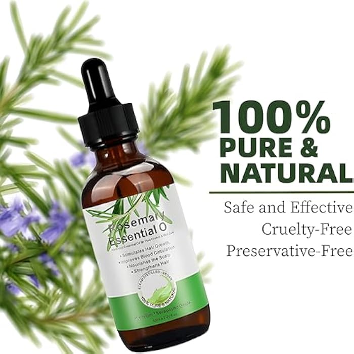 Organic Rosemary Oil 60ml - Natural Hair Growth Enhancer, Pure Aromatic Formula, Designed to Nourish and Stimulate Hair Growth for All Ages and Men - Image 5
